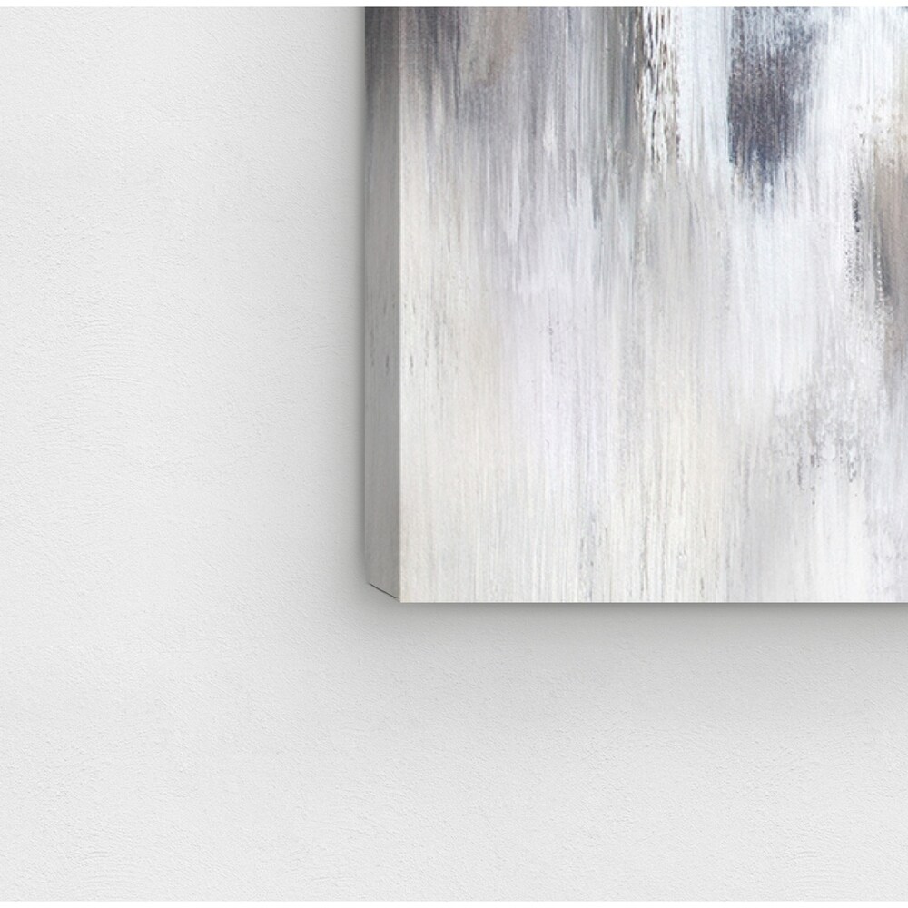 Oliver Gal 'Gentle Falling Shades' Abstract Wall Art Canvas Print   Gray  White