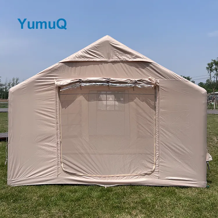 YumuQ Big Size Air Large Inflatable Camping Canvas Dome Tent Glamping Oxford Fabric House 4 8 Person