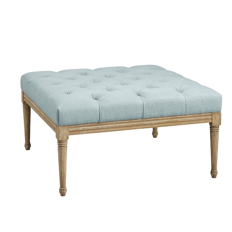 Martha Stewart Bonnieville Button Tufted Upholstered Ottoman