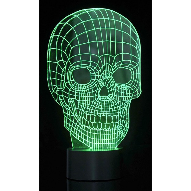 Link 3d Skull Lighting Laser Cut Precision Multi Colored Led Night Light Lamp Great For Bedrooms Dorms Dens Offices And More