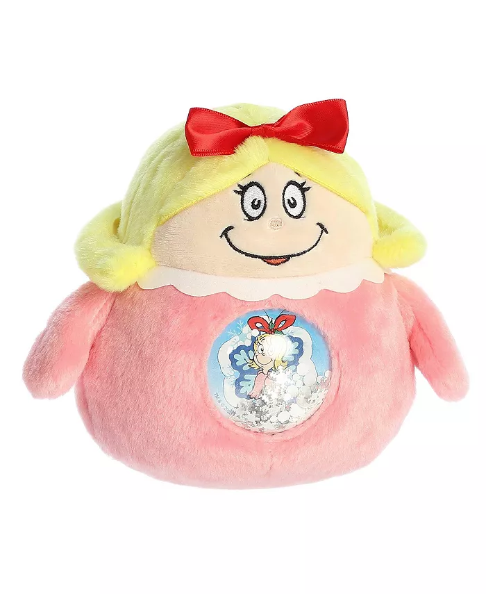 Aurora Small Shaker Cindy Lou Who Dr. Seuss Whimsical Plush Toy Pink 7