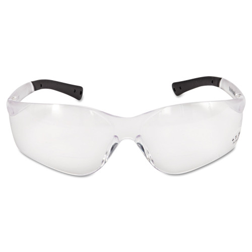 MCR Safety BearKat Magnifier Safety Glasses， Clear Frame， Clear Lens (BKH15)