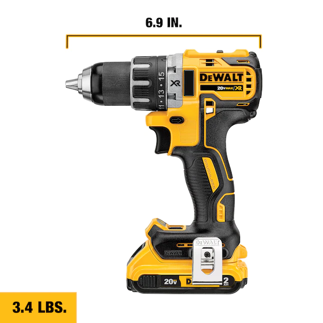 DEWALT DCD791D2 XR 20-volt 1/2-in Brushless Cordless Drill (2 Li-ion Batteries Included and Charger Included)