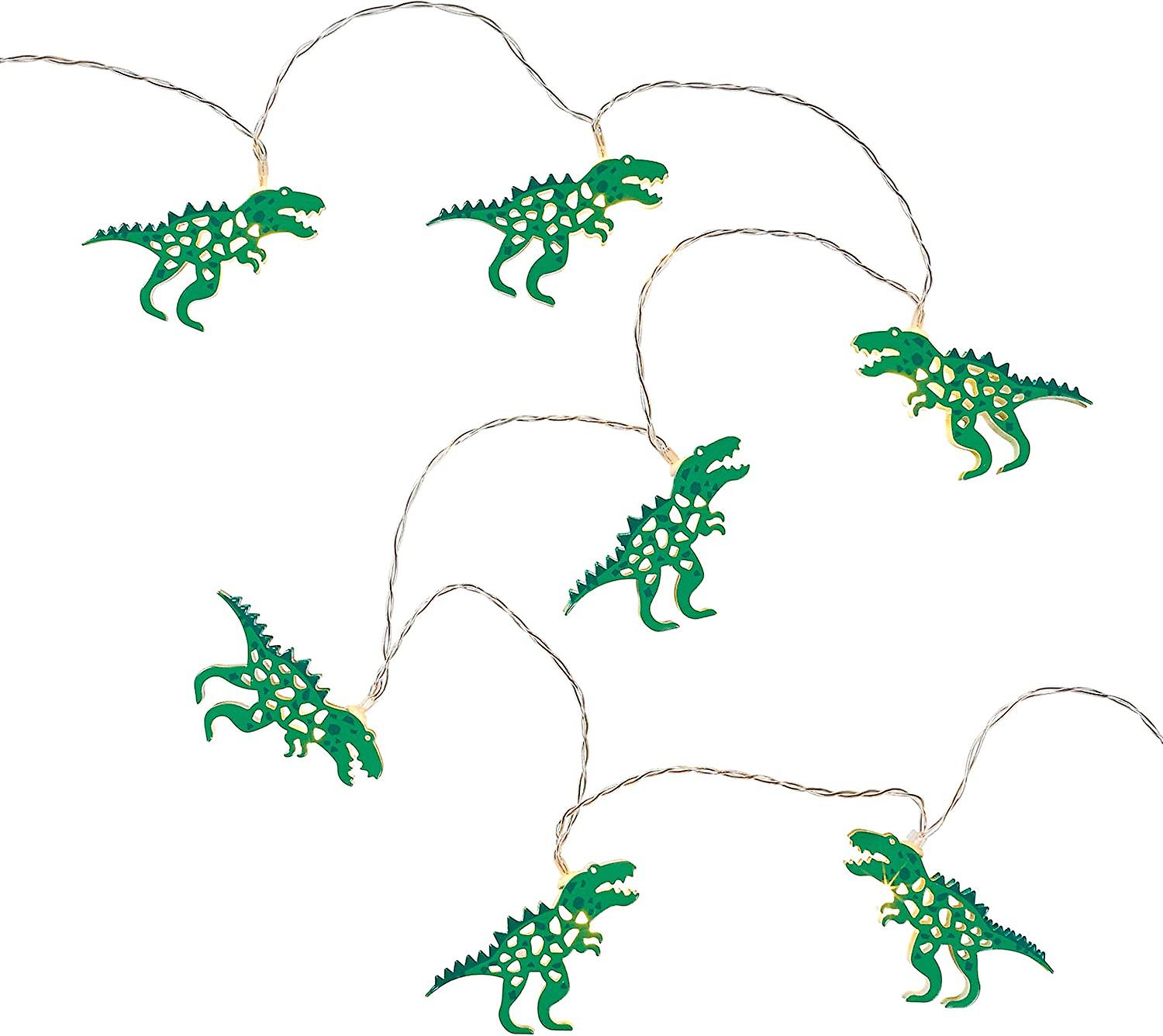 12 T-rex Dinosaur Battery Operated Led Indoor String Lights