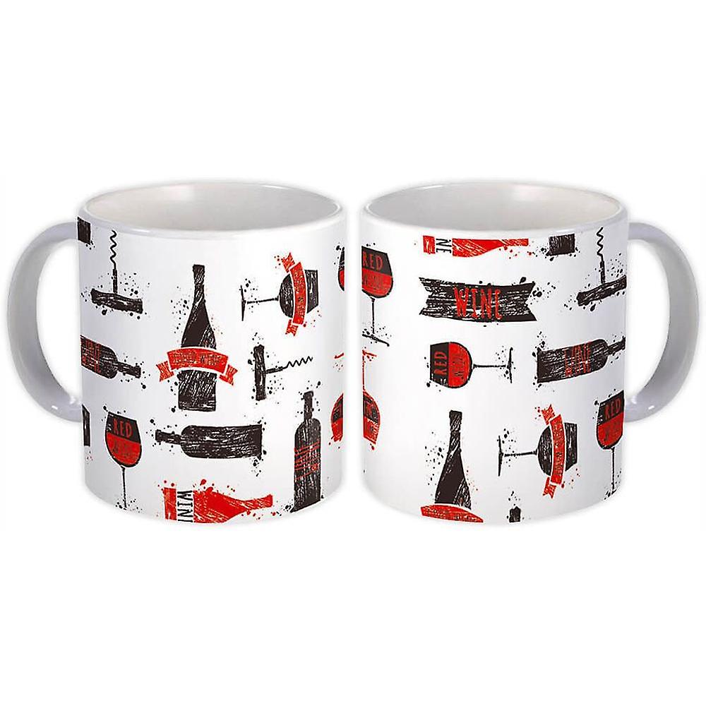 Gift Mug: Red Wine Sketch Delicate