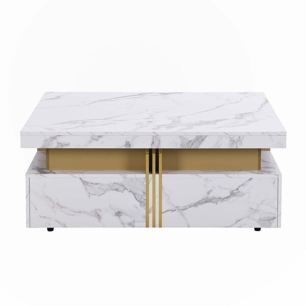 White Square Storage Coffee Table