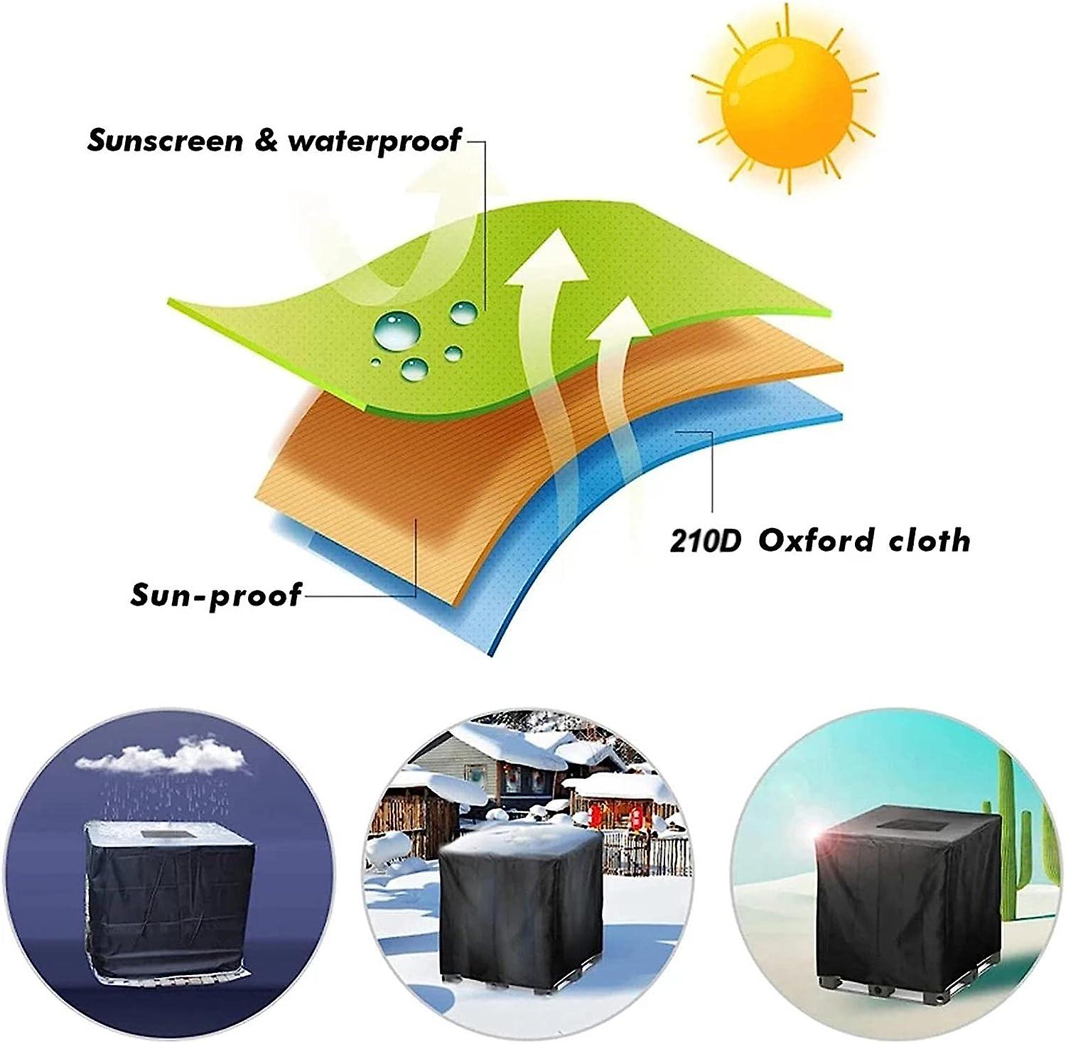 Ibc Tote Cover 1000l Rain   Ibc Tank Cover With Zipper Outdoor Rainwater   System Container Cover 210d Sunshade For Protect     Tank From Harmful Uv R