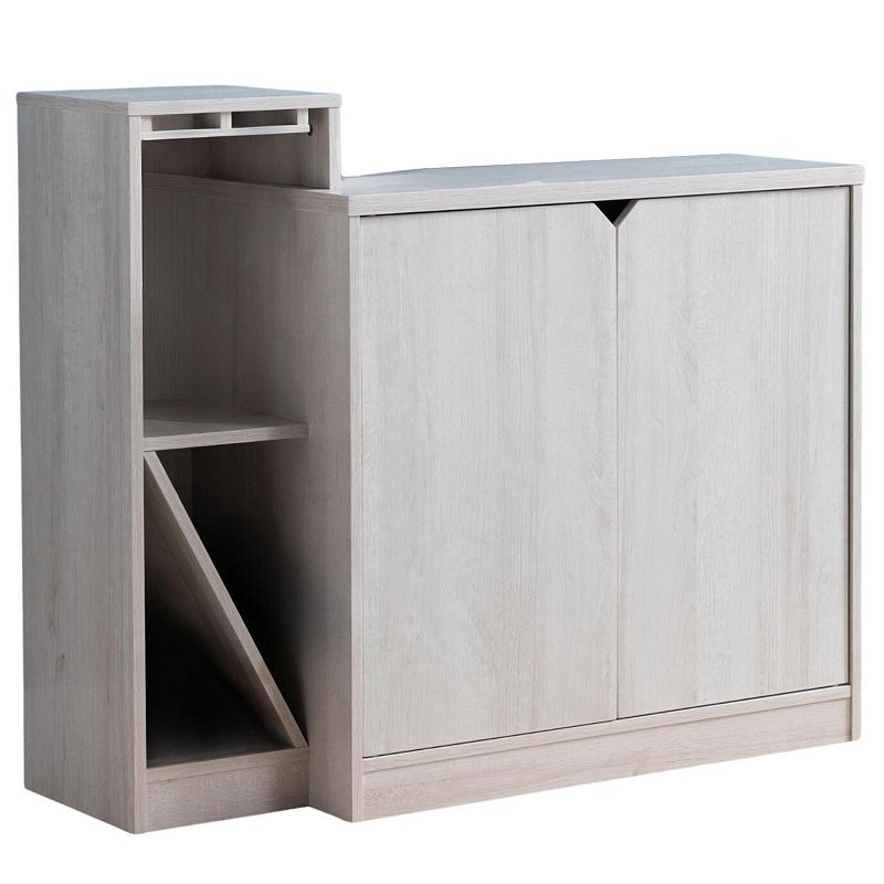 FC Design White Oak Wine Cabinet with 3 shelves and 2 Doors