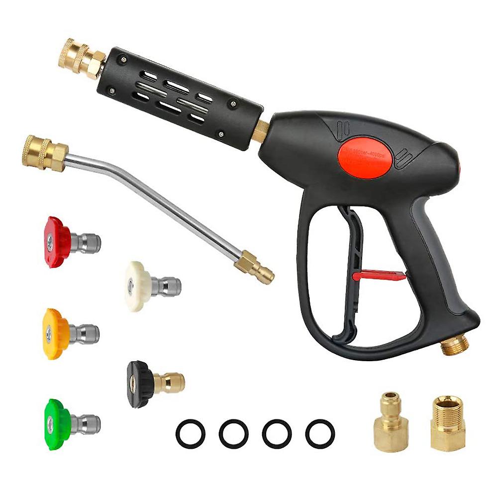 4000 Psi High Pressure Washer Cleaner 7 Inch Extension Replacement Wand With 5 Nozzle Tips M22 Fitting 3/8'' Quick Connect