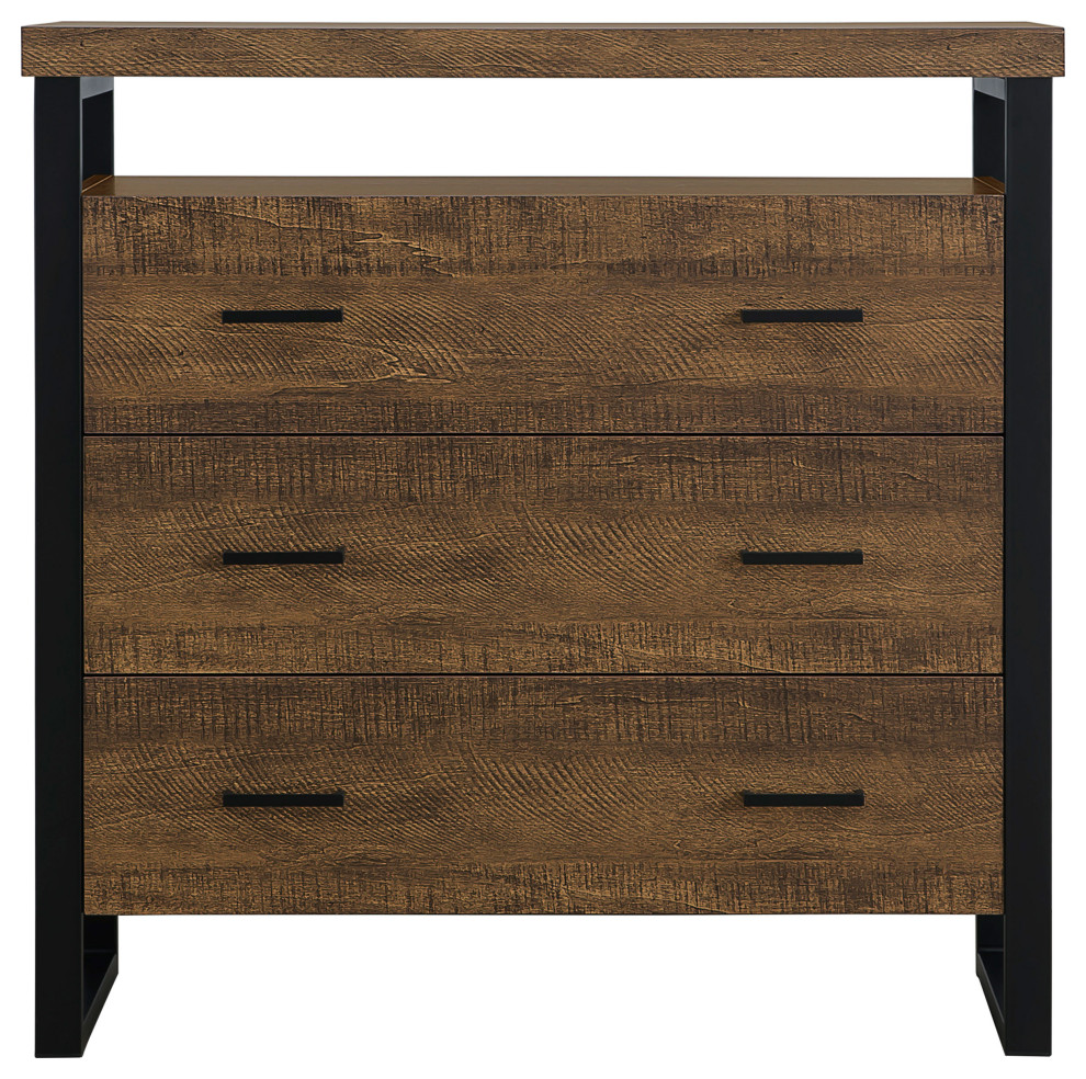 Thompson 3 drawer Accent Cabinet Rustic Amber   Modern   Accent Chests And Cabinets   by Modon  Houzz