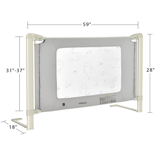 Costway 09137642 Bed Rail Guard for Toddlers Kid w...