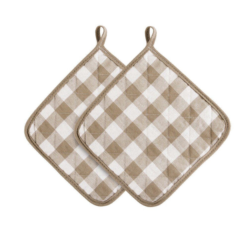 Buffalo Check Pot Holder   Set of Two   8x8