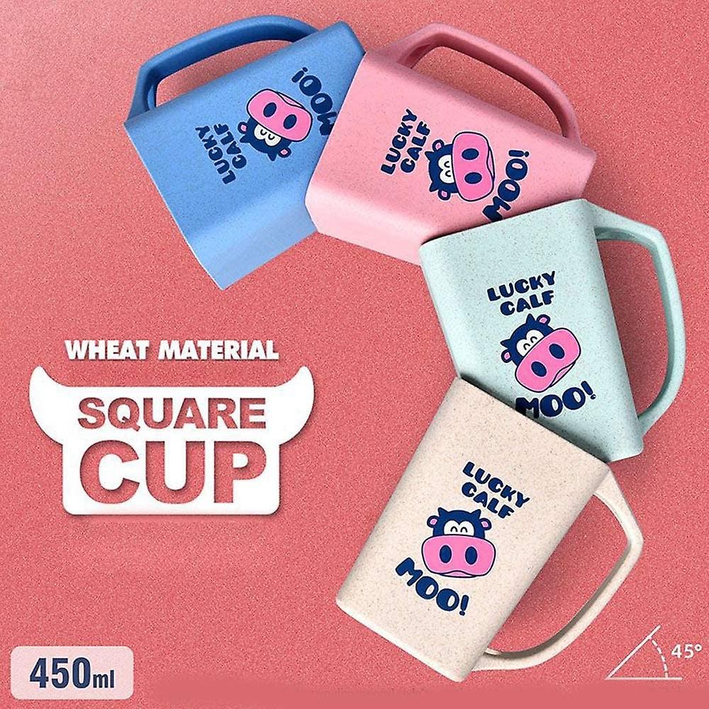 Unbreakable Wheat Straw 450ml Volume Cups Holder Office Home Lovers Tumbler Mug Cup For Water， Coffee， Milk， Juice， Tea (green， 1)