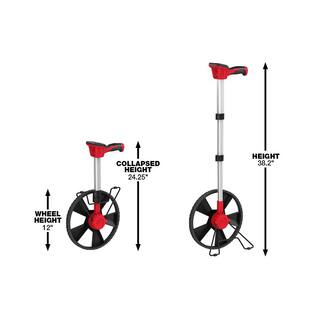 MW 12 in. Digital Measuring Wheel with 100 ft. Closed Reel Long Tape Measure 48-22-5112-48-22-5101