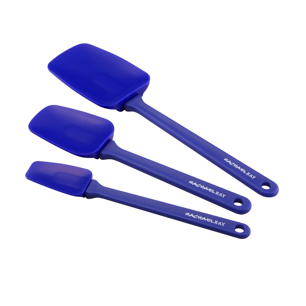 Rachael Ray Tools and Gadgets 3 piece Blue Silicone Spoonula Set