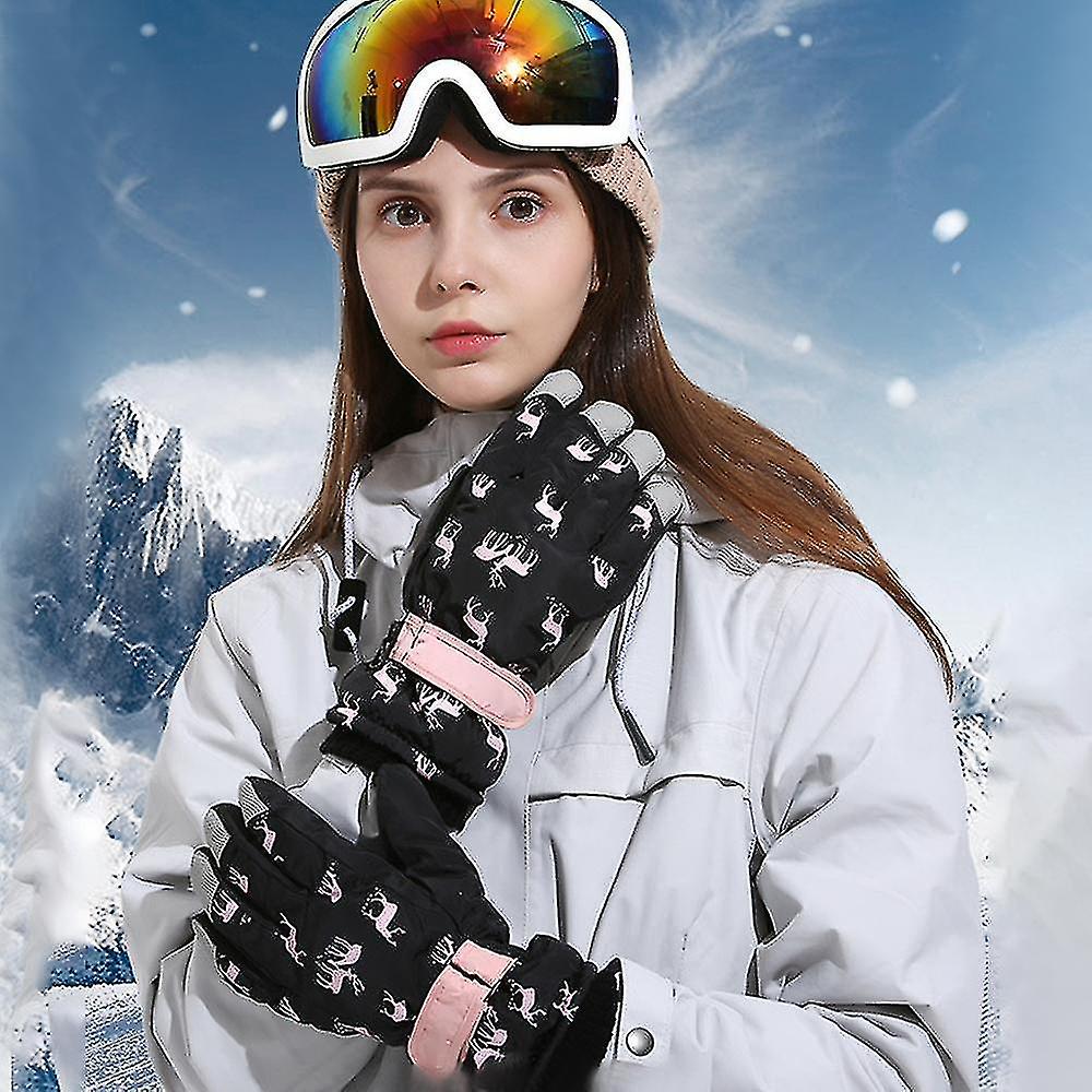 Simple Waterproof Ski Gloves Winter Warm Windproof Outdoor Sports Gloves