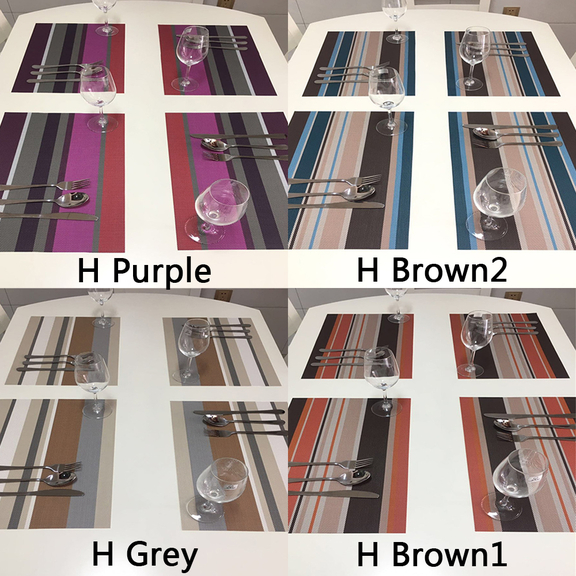 Aspire 8PCS Rainbow Stripe Placemats Heat Insulati...