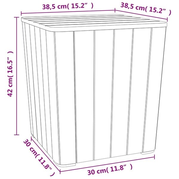 vidaXL Patio Table with Removable Lid Polypropylene