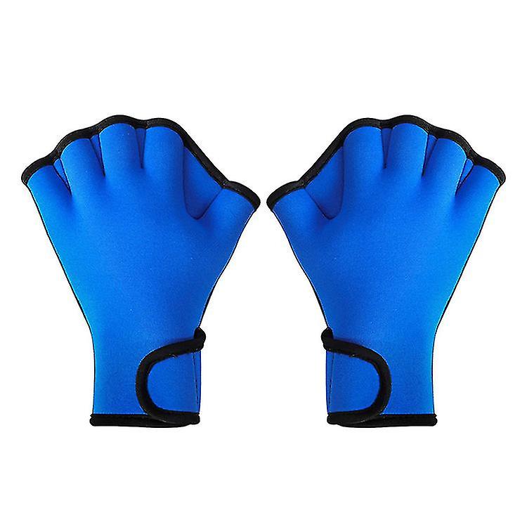 Men's Mesh Swimming Gloves With Wrist Straps