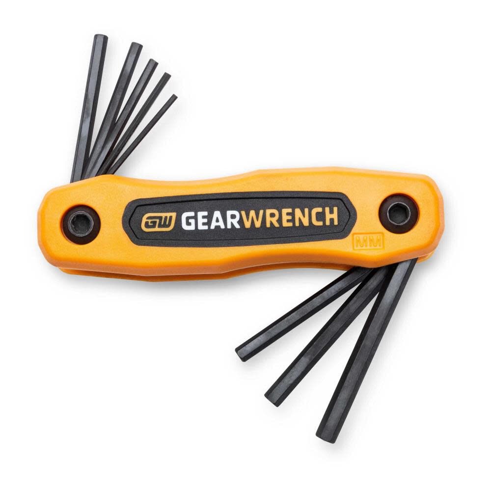 GEARWRENCH SAE/Metric Short Arm Folding Hex Key Set 17pc 83513 from GEARWRENCH