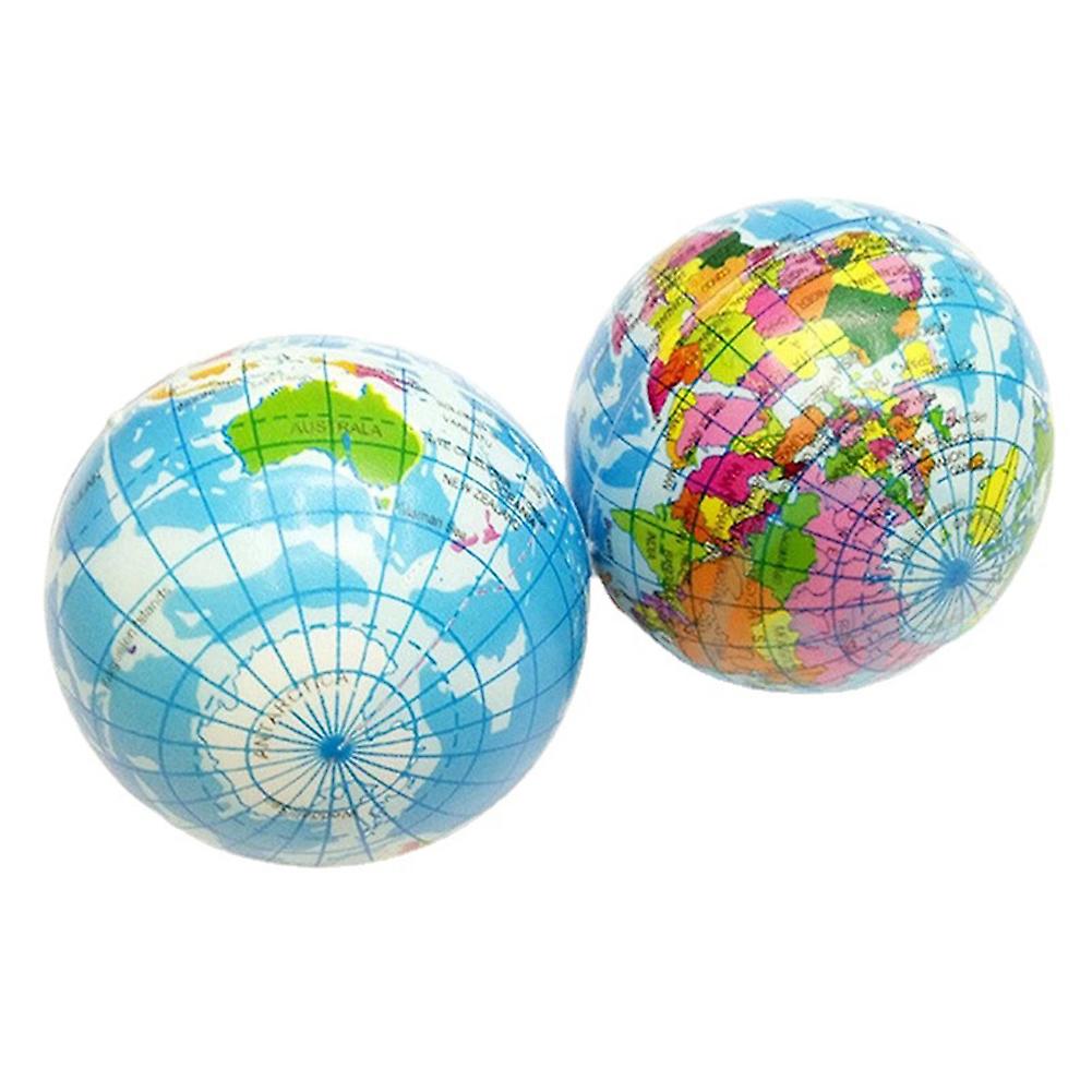 Decompression Sponge Ball Pressure Release Ball World Map For Class Party 7.6cm Blue