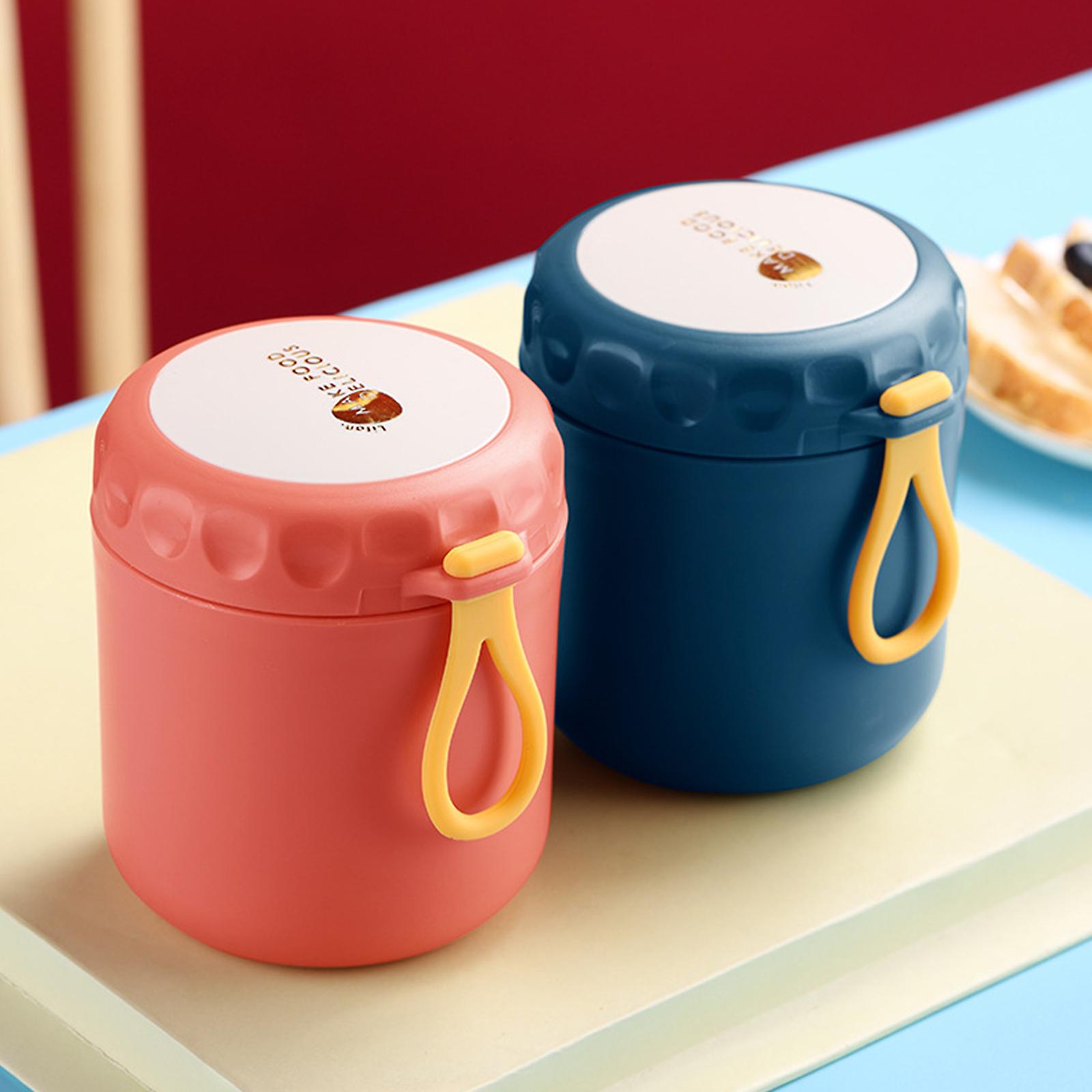 Soup Cup Food Jar Container Food Flasks Stainless Steel Insulated and Microwaveable Soup Porridge Holder Office Worker Portable Lunch Box For Soup Porri