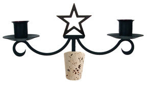 Village Wrought Iron C WB 50 Star   Wine Bottle To...