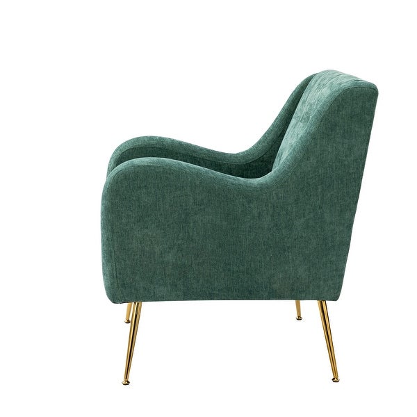 Hyperboreüs Upholstery Accent Armchair with Tufted Back by HULALA HOME