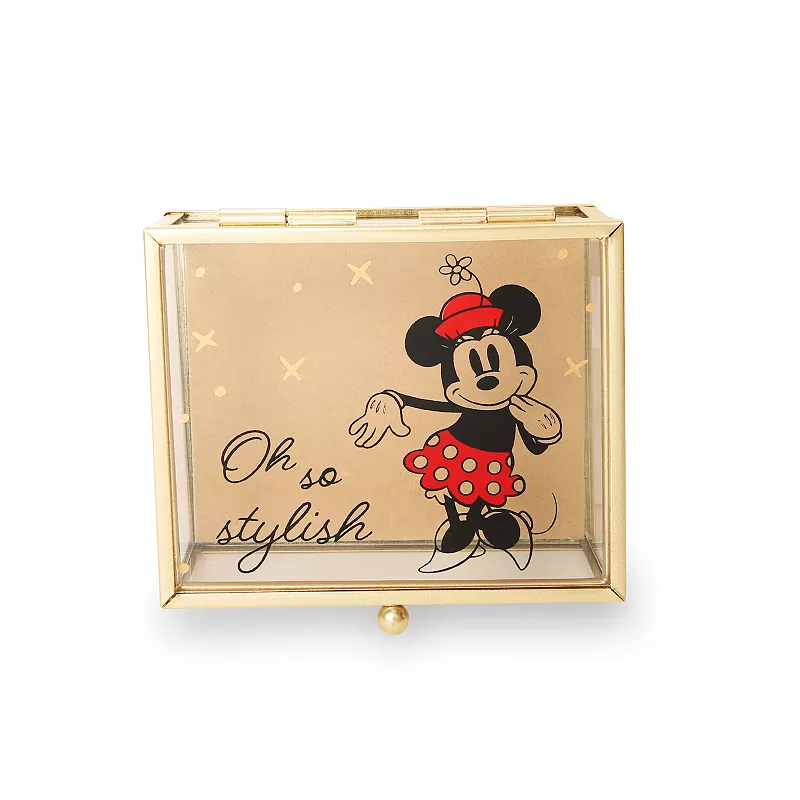 Disney's Mickey Mouse Stay Magical Glass Jewelry Box