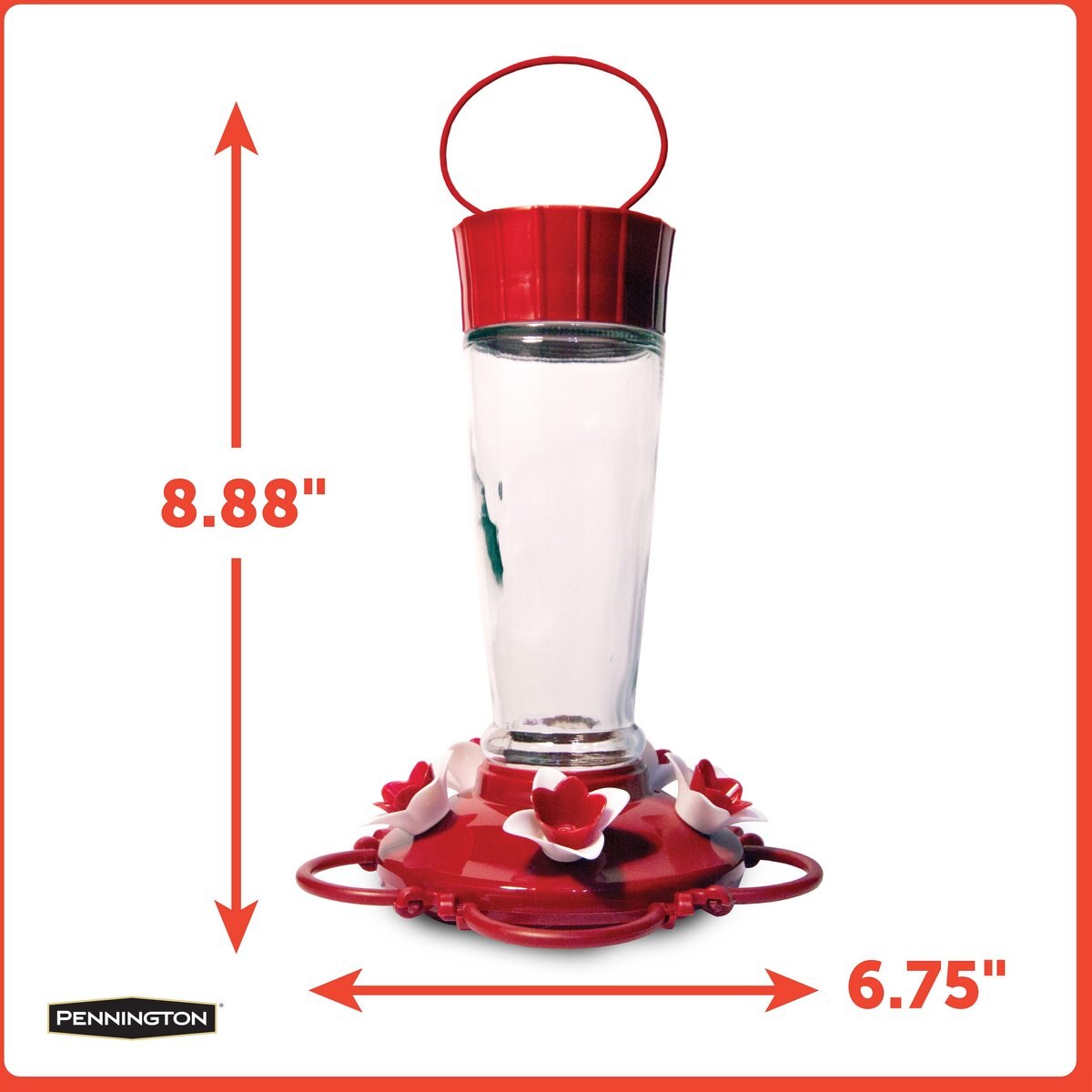 Pennington Pride Glass Hummingbird Feeder