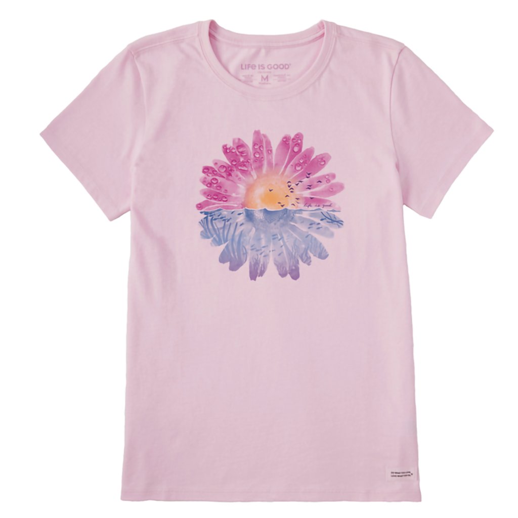 Life Is Good  Women's Under Watercolor Daisy Short Sleeve Tee