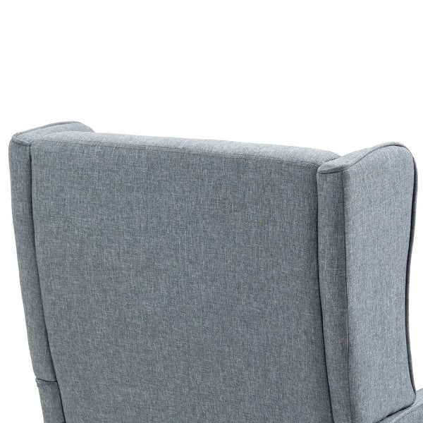 Modern High Back Cotton Linen Accent Chair