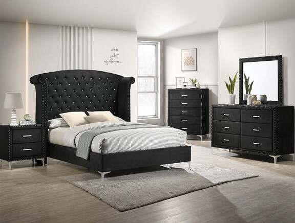 Crown Mark SETB9265 Lucinda Bedroom Group Black