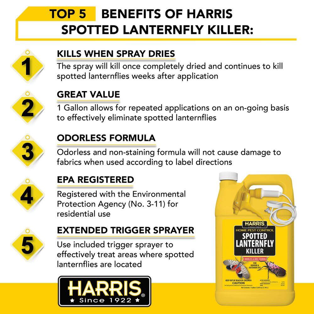 Harris 1 Gal. Spotted Lanternfly Killer with 1 Gal. Tank Sprayer (3-Pack) 3SLF-128TANK