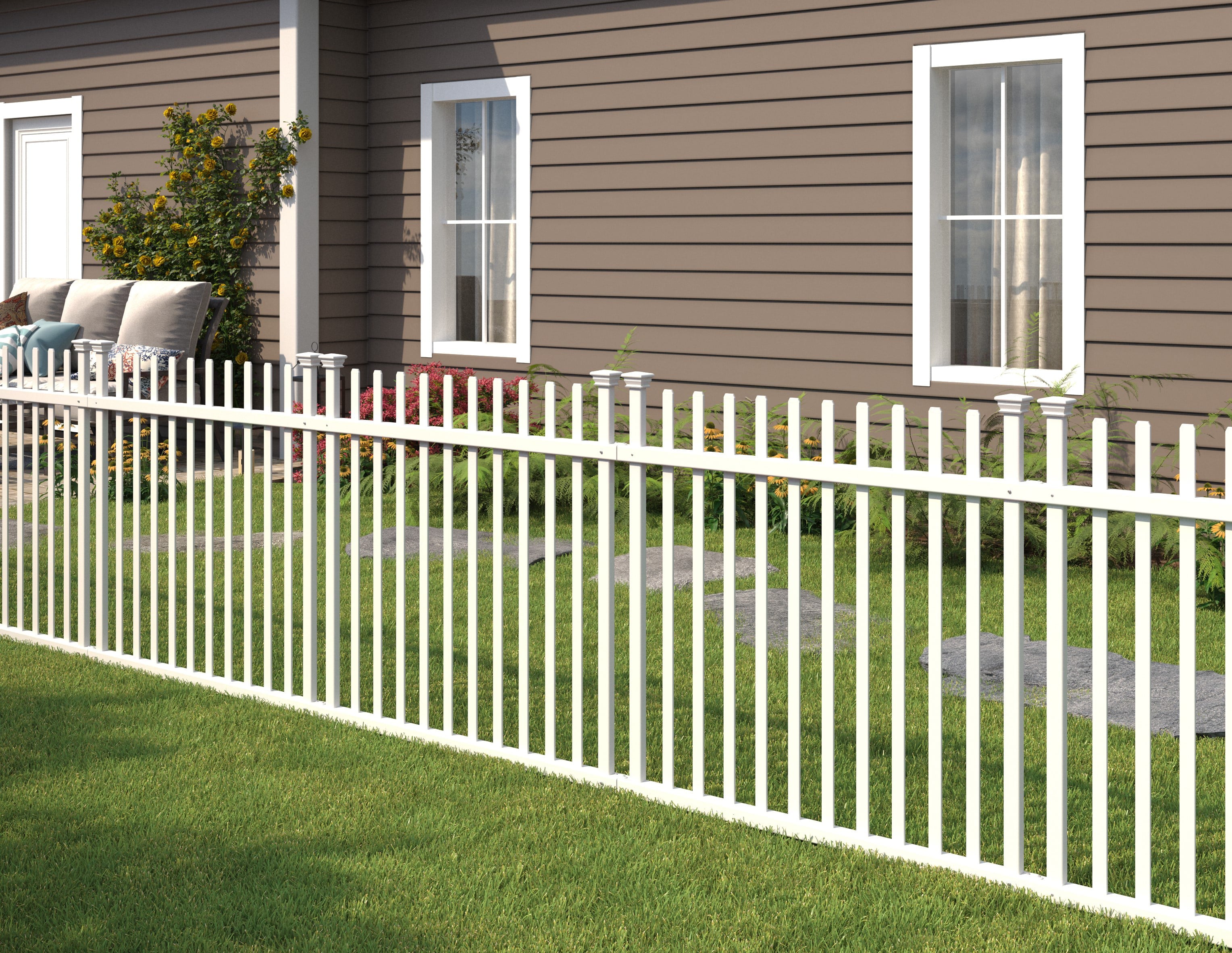 Zippity Outdoor Products Burbank Vinyl Picket Fence (2-Pack)