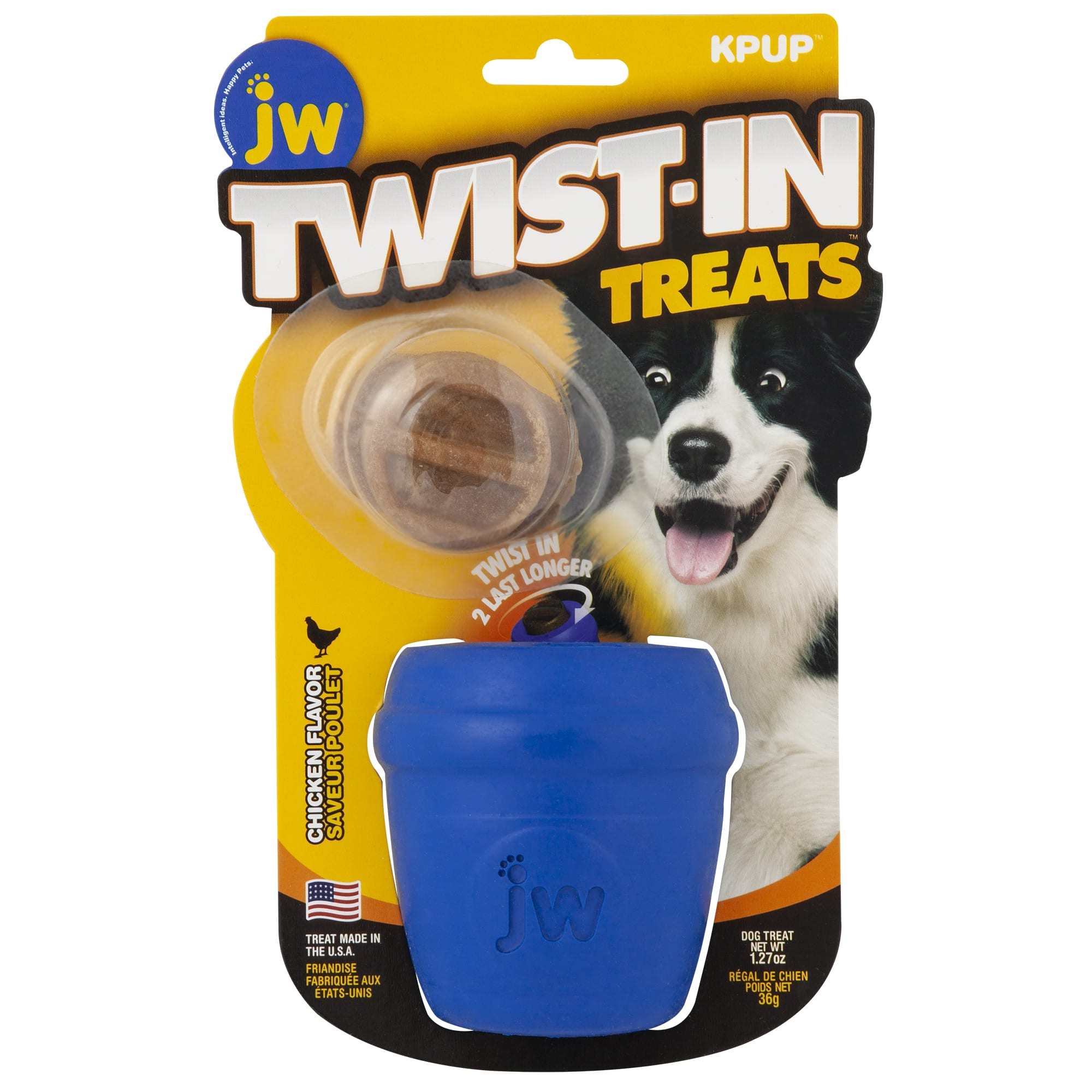 JW Pet Twist in Treat Dispenser Chew Dog Toy， Small