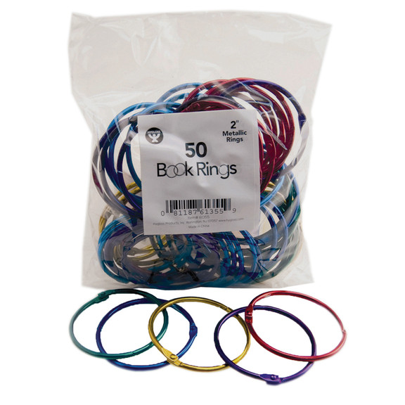 Hygloss Products HYG61355 Book Rings 2 50 Per Pack