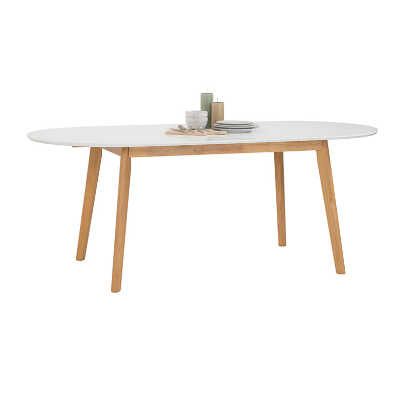 WERNER Extendable Dining Table 150-195cm  - Natural & White