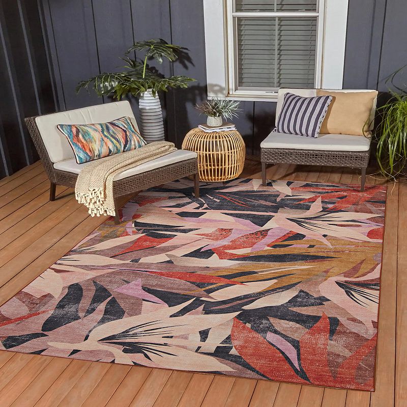 Linon Seagrove Outdoor Washable Rug