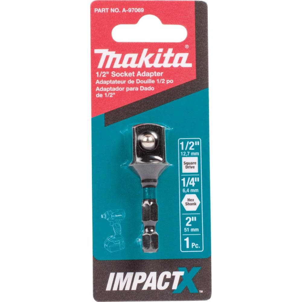 Makita Impact X 1/2 x 2 Socket Adapter A-97069 from Makita