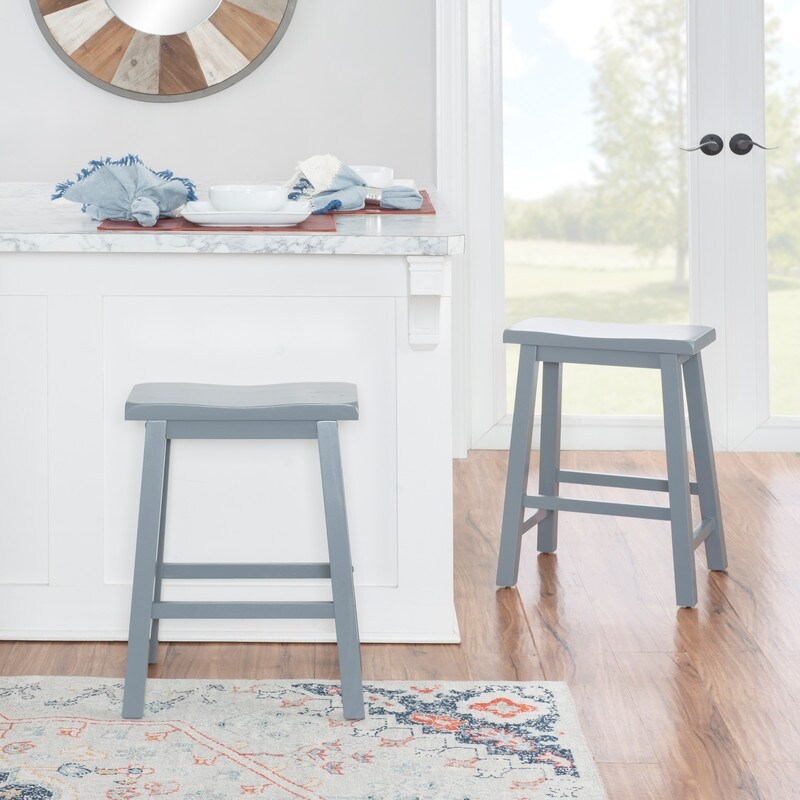 Ashen Grey 24-inch Counter Stool - N/A