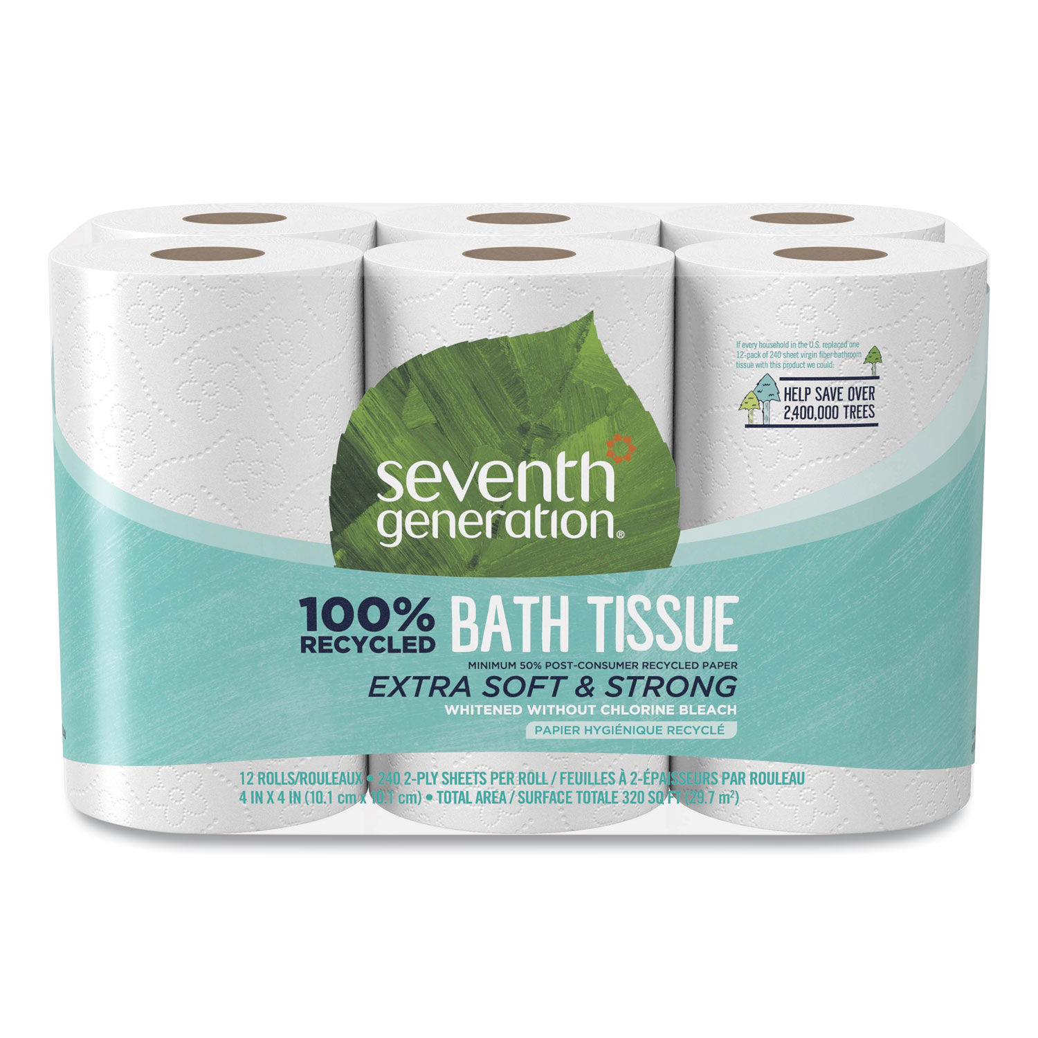 100% Recycled Bathroom Tissue by Seventh Generationandreg; SEV13733CT