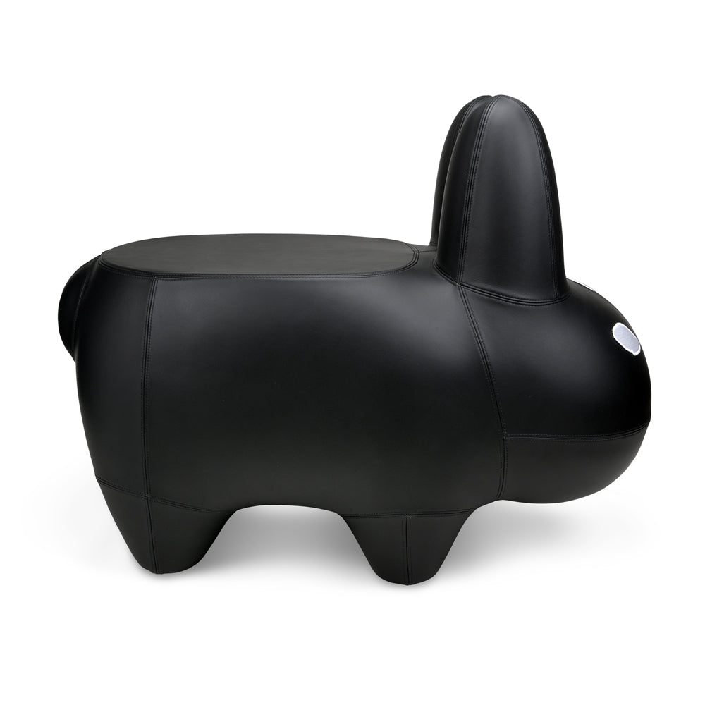 Kidrobot Art Giant Leather Smorkin' Labbit Stool by Frank Kozik - Black Edition