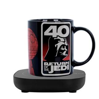 Uncanny Brands Star Wars 'Return of The Jedi' 40th Anniversary Black Single-Cup Coffee Mug with Mug Warmer for Your Drip Coffee Maker MW1-SRW-RJ1