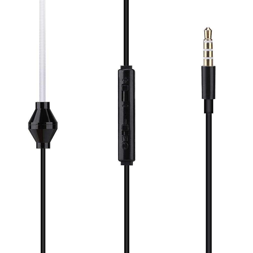 In Ear Headsets Air Tube Security Earpiece With Mic For Ios For Android Black Cable White Tube