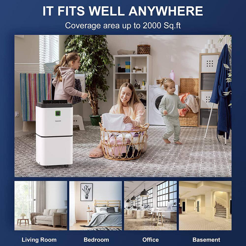 25 pt. 1500 sq. ft. Dehumidifier in. White with Smart Dry for Bedroom Basement or Damp Rooms up to ENERGY STAR W-SPU-79