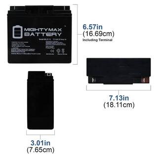 MIGHTY MAX BATTERY 12V 22AH SLA Battery Replacement for E-Wheels EW-36 - 4 Pack MAX3935041