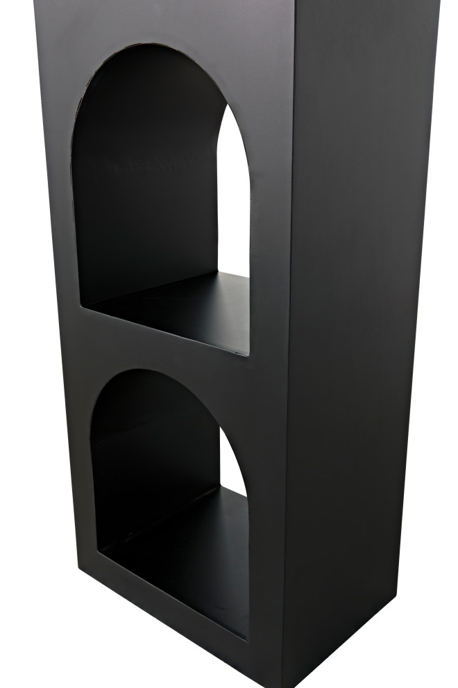 Aqueduct Bookcase  C  Black Metal   Industrial   Bookcases   by HedgeApple  Houzz