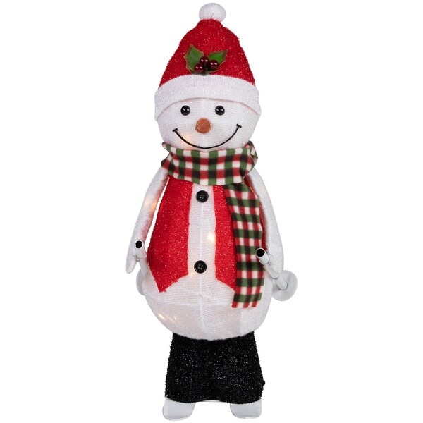 24 Animated Skiing Snowman LED Lighted Christmas Figure