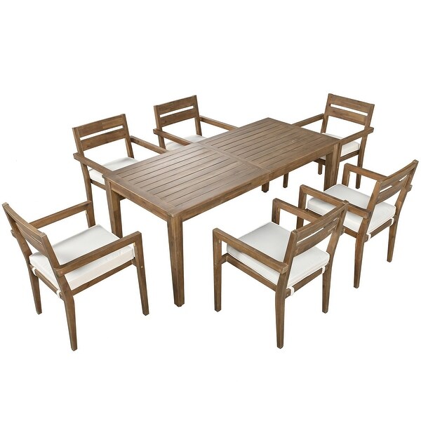 Acacia Wood Outdoor Dining Table And Chairs